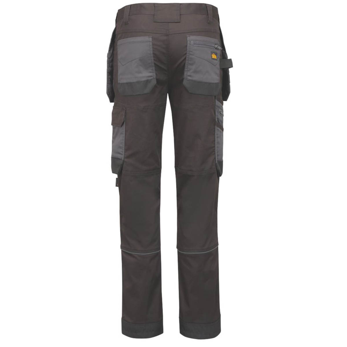 Site Work Trousers Mens Slim Fit Grey Black Stretch Multi Pockets Cargo 38W 32L - Image 3