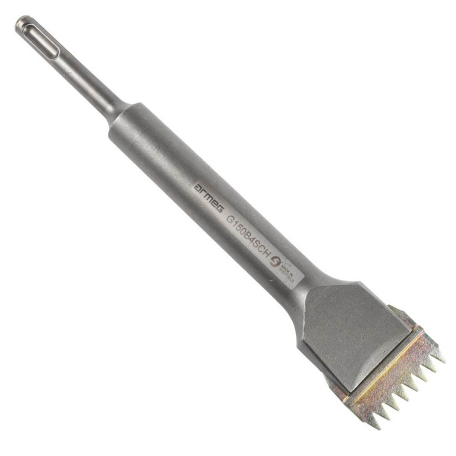 Armeg Scutch Comb Chisel G150B4SCHS SDS Plus Shank Masonry Heavy Duty 40x200mm - Image 1