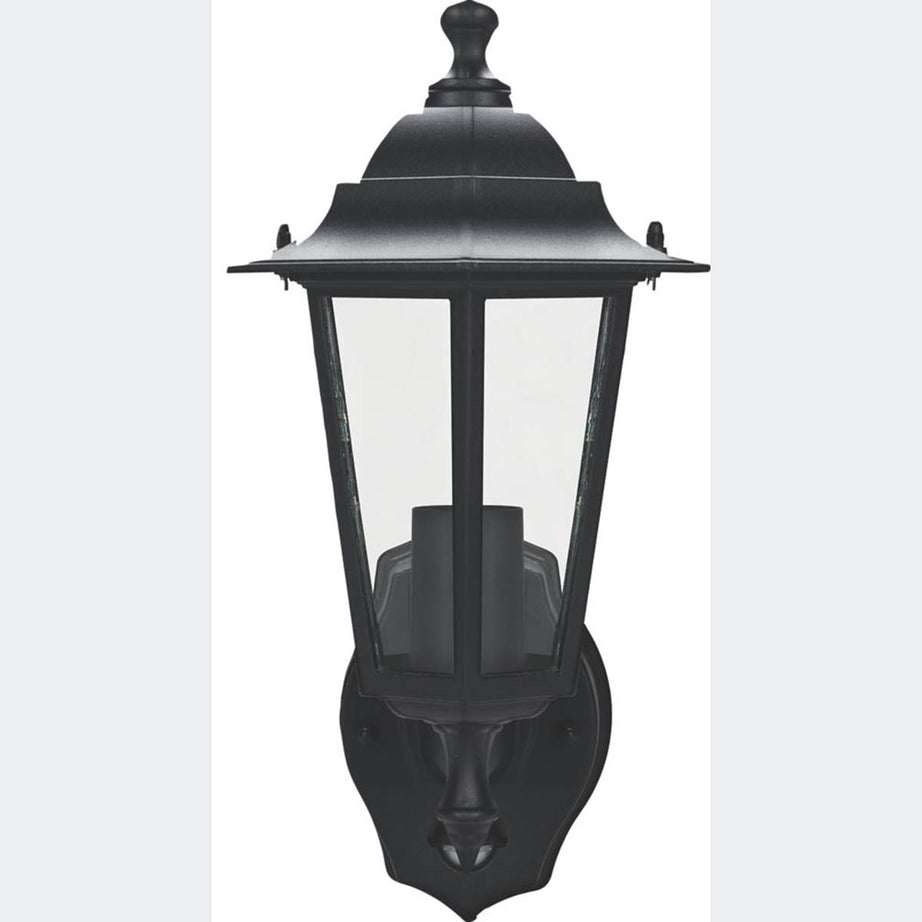Luceco Outdoor Coach Lantern PIR Sensor Wall Mounted Black Aluminium Traditional - Image 2