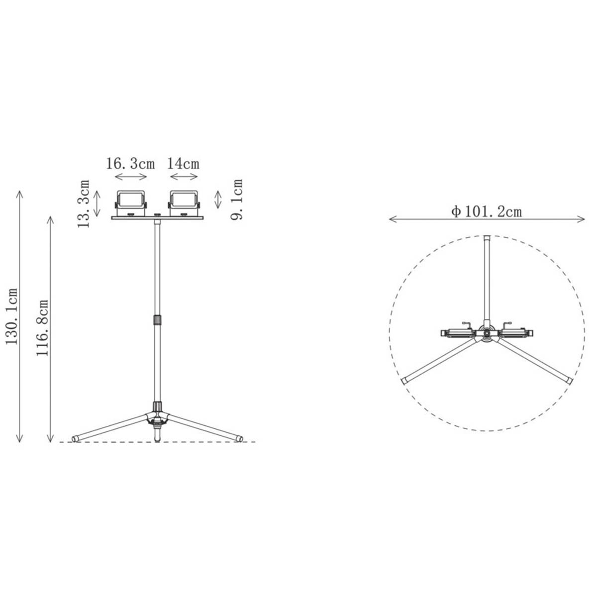Essentials LED Work Light with Tripod ATF1009 Powerful Daylight 40W 4400lm - Image 6