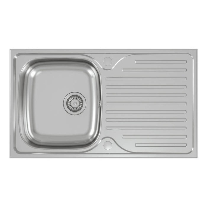 Carysil Inset Kitchen Sink EA05 1 Bowl Stainless Steel  860mm x 500mm - Image 1