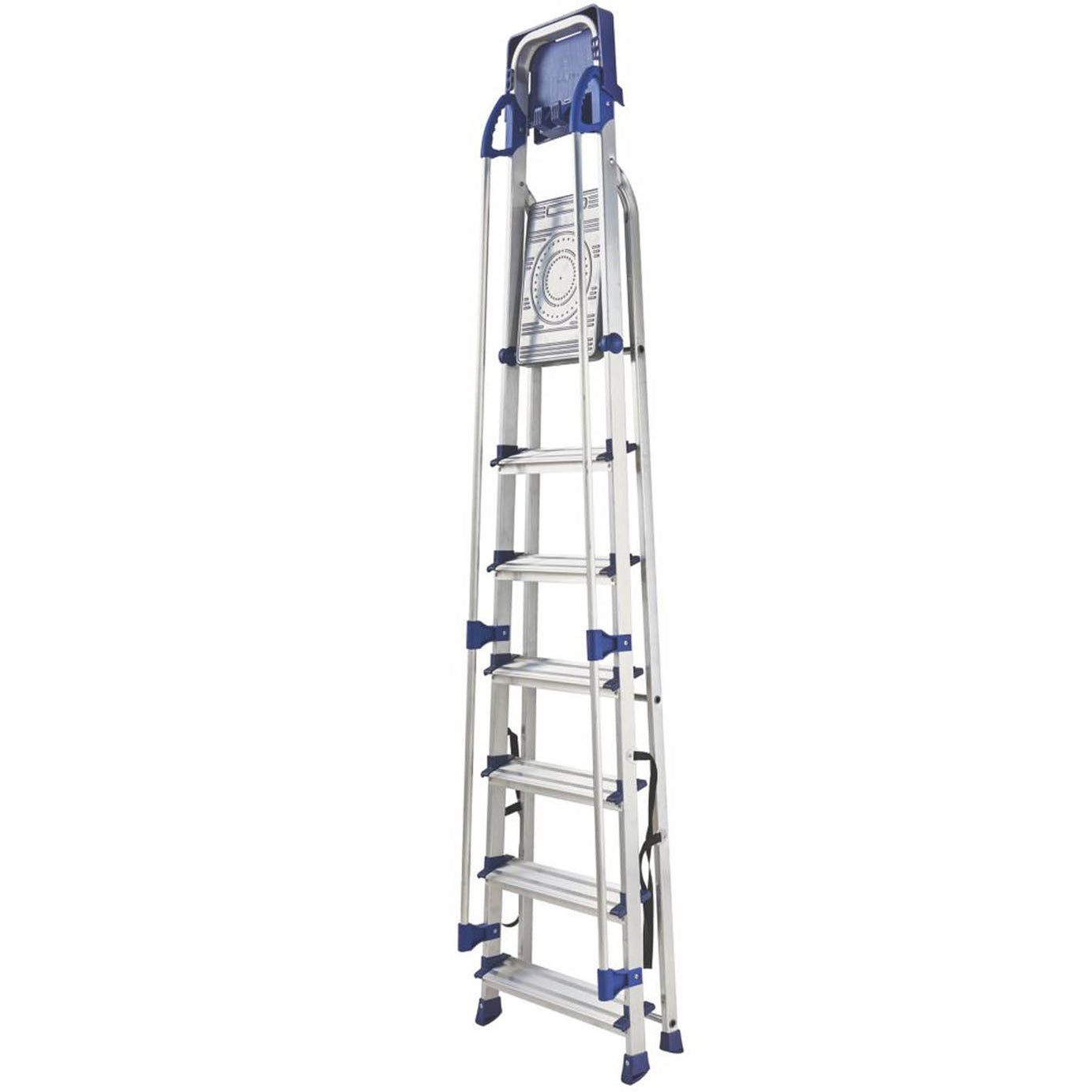 Werner Step Ladder With Safety Handrail Aluminium 2.12m 7 Step Platform Non-Slip - Image 2