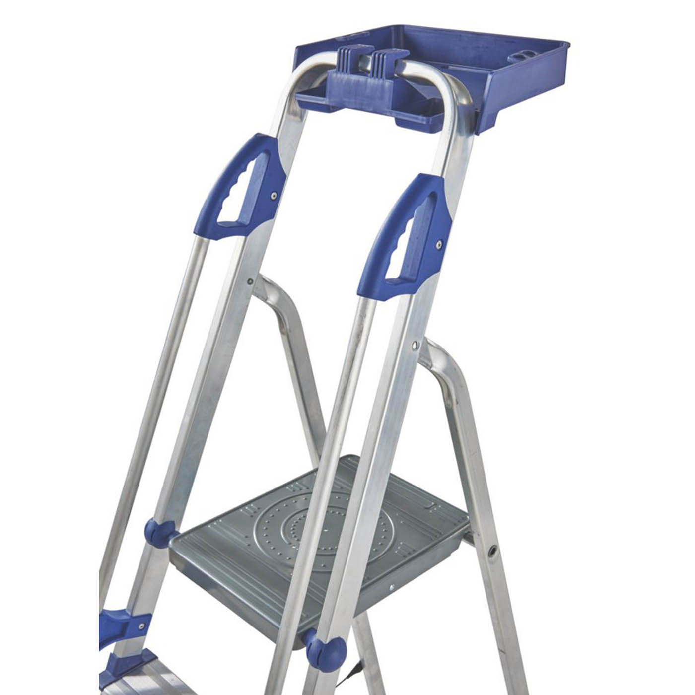 Werner Step Ladder With Safety Handrail Aluminium 2.12m 7 Step Platform Non-Slip - Image 3