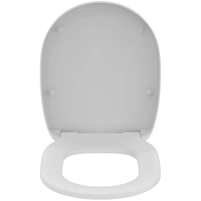 WC Toilet Seat and Cover Duraplast White Standard Close Top Fix Round - Image 3