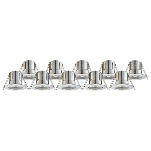 LAP LED Downlight Ceiling Light Fixed Cool White Dimmable Chrome 5.8W 10 Pack - Image 1