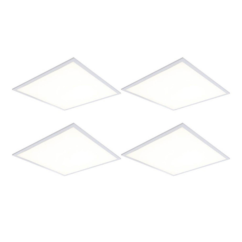 4lite LED Backlit Panels Cool White Square Steel White 600mm x 600mm 4 Pack - Image 1