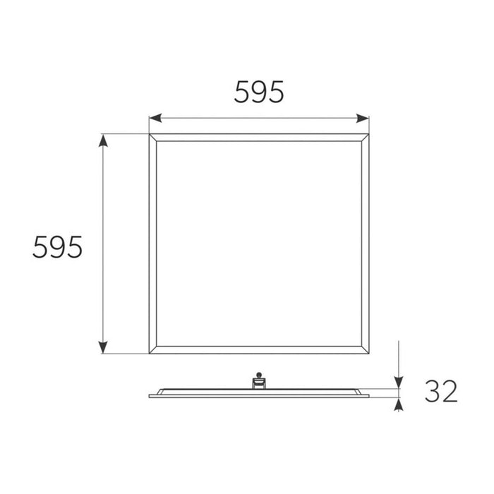 4lite Kithara Square 600mm x 600mm LED Backlit Panels White 33W 3300lm 4 Pack - Image 4