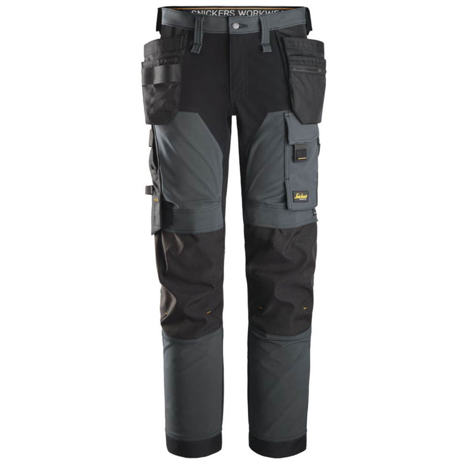 Snickers 6275 Shell Stretch Trousers Steel Grey  33" W 32" L - Image 1