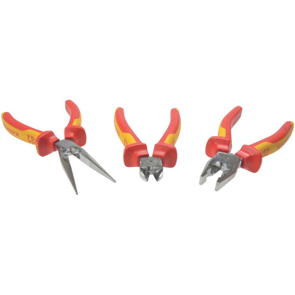 Knipex VDE Pliers Bi-Material Comfort Grip Durable Induction-Hardened Set 3 Pcs - Image 2