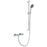 Swirl Thermostat Mixer Shower Slim Single Outlet Chrome Detachable Face Plate - Image 1