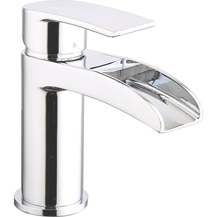 ETAL Basin Mixer Tap Mono Polished Chrome Contemporary 1/4 Turn Bathroom 3 Bar - Image 1