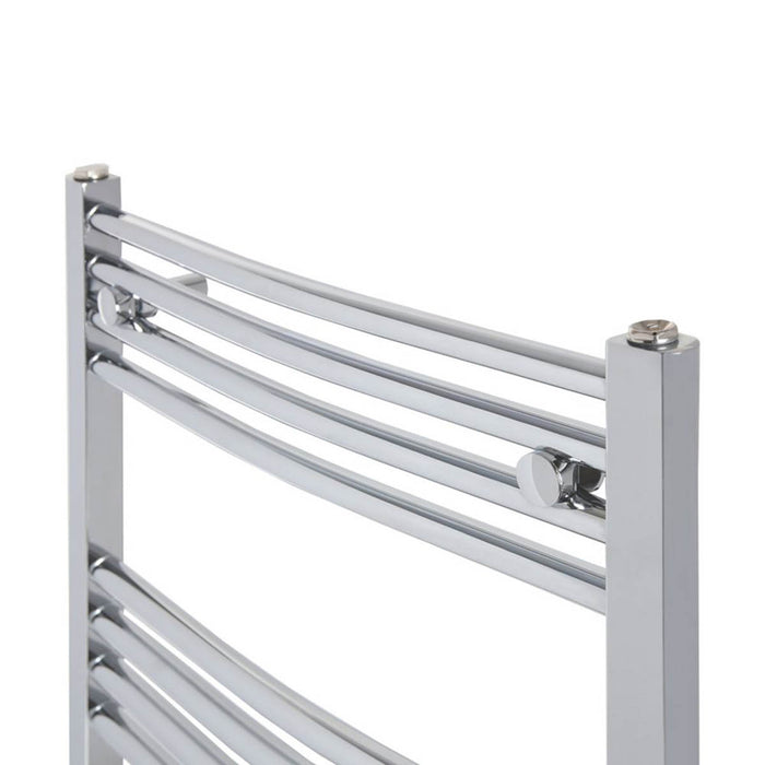 Towel Radiator Rail Curved Chrome Bathroom Warmer Ladder 315W (H)1000x(W)500mm - Image 2