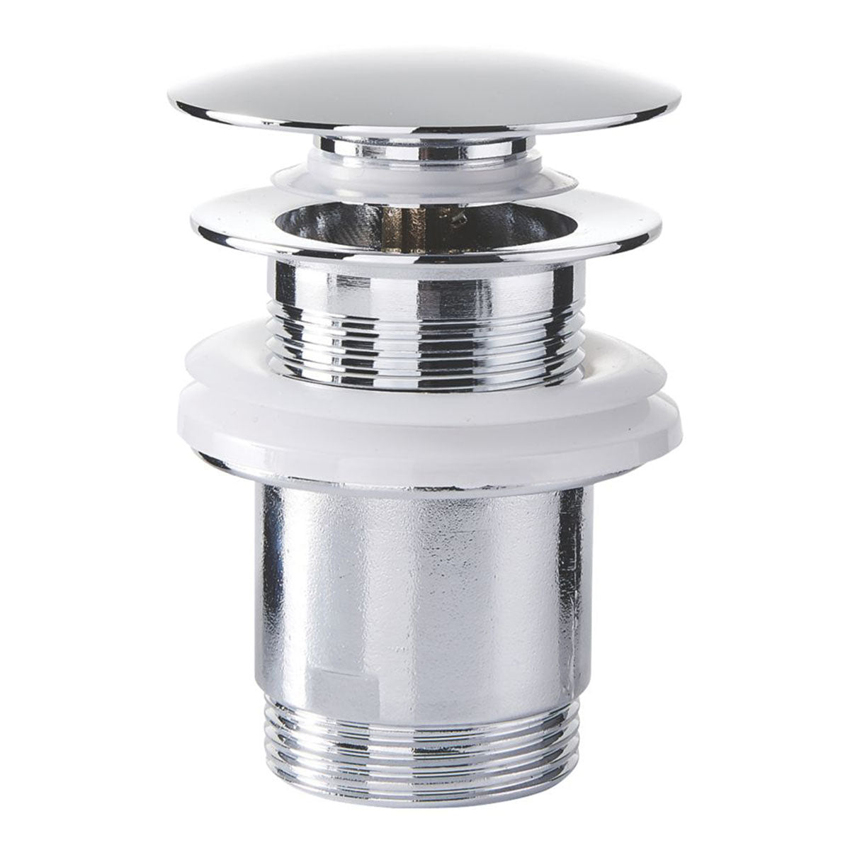 Swirl Bathroom Basin Tap Mono Mixer Silver Single Lever Clicker Waste Modern - Image 4