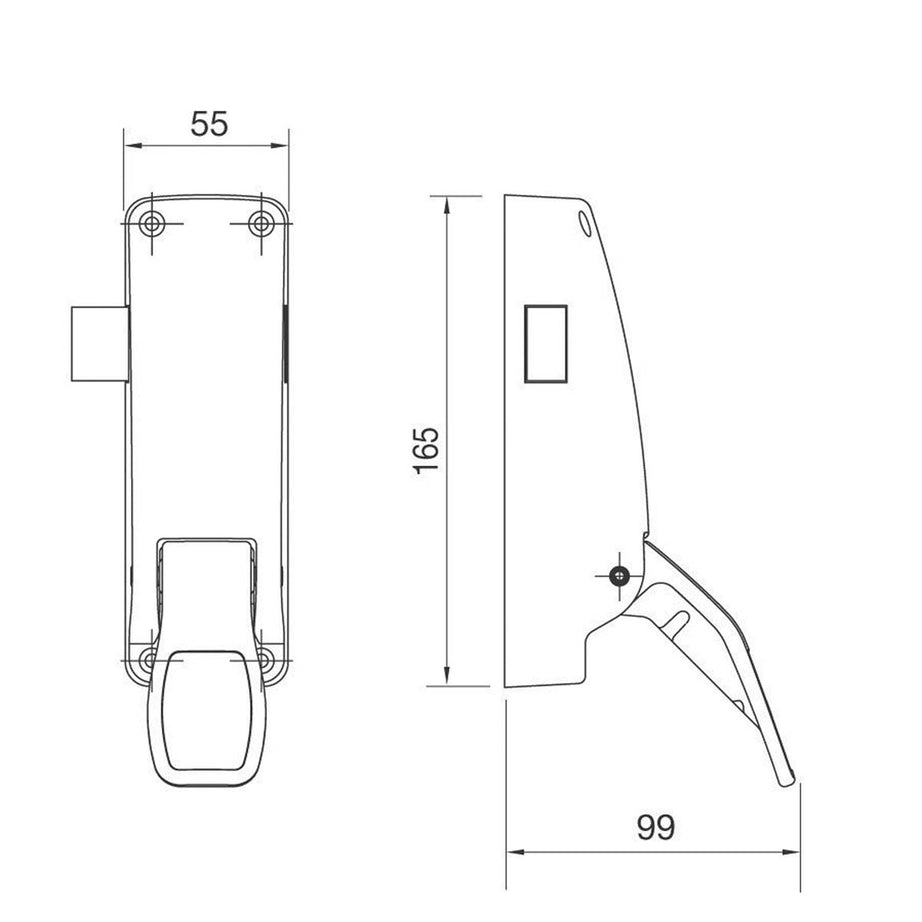 Briton Emergency Exit Latch 1438.SE Supplied Non-Handed Push Pad - Image 2