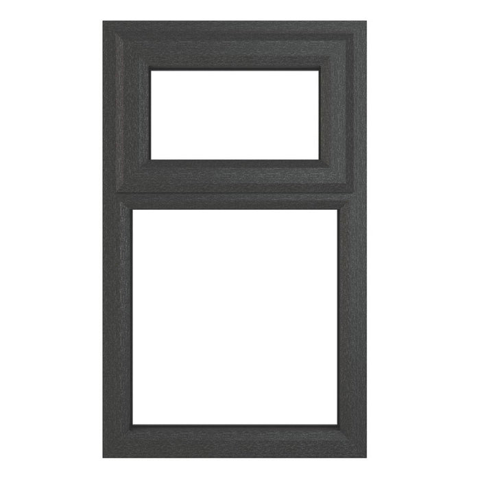 Double-Glazed Window uPVC Top Opening Casement Anthracite Grey 610 x 1040mm - Image 1