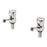 Swirl Basin Taps Pair Bathroom Contract Metal Head Classic Design Full Turn - Image 1