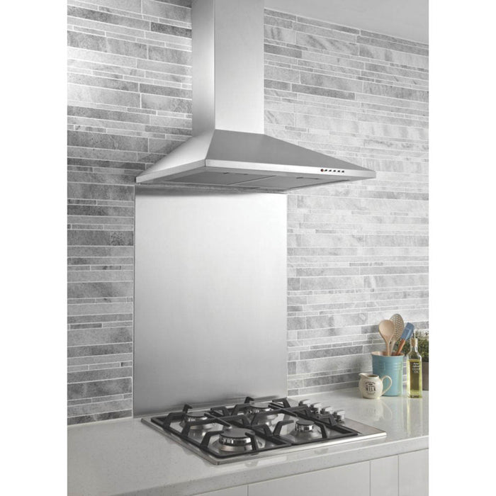 Kitchen Cooker Splashback Grade Stainless Steel Wall Plate Satin 750 x 600mm - Image 4