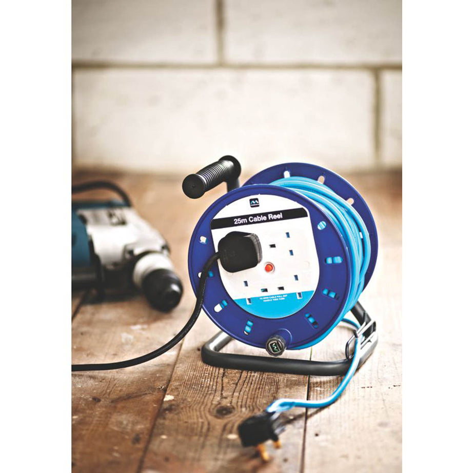 Masterplug Cable Reel 4-Gang 25m LDCT2513BQ/4-XD 13A 240V Overload Protection - Image 2