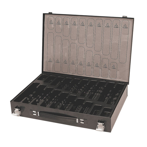 Drill Bit Set Straight Shank HSS For Metal Plastic Wood Case With 170 Pieces - Image 1