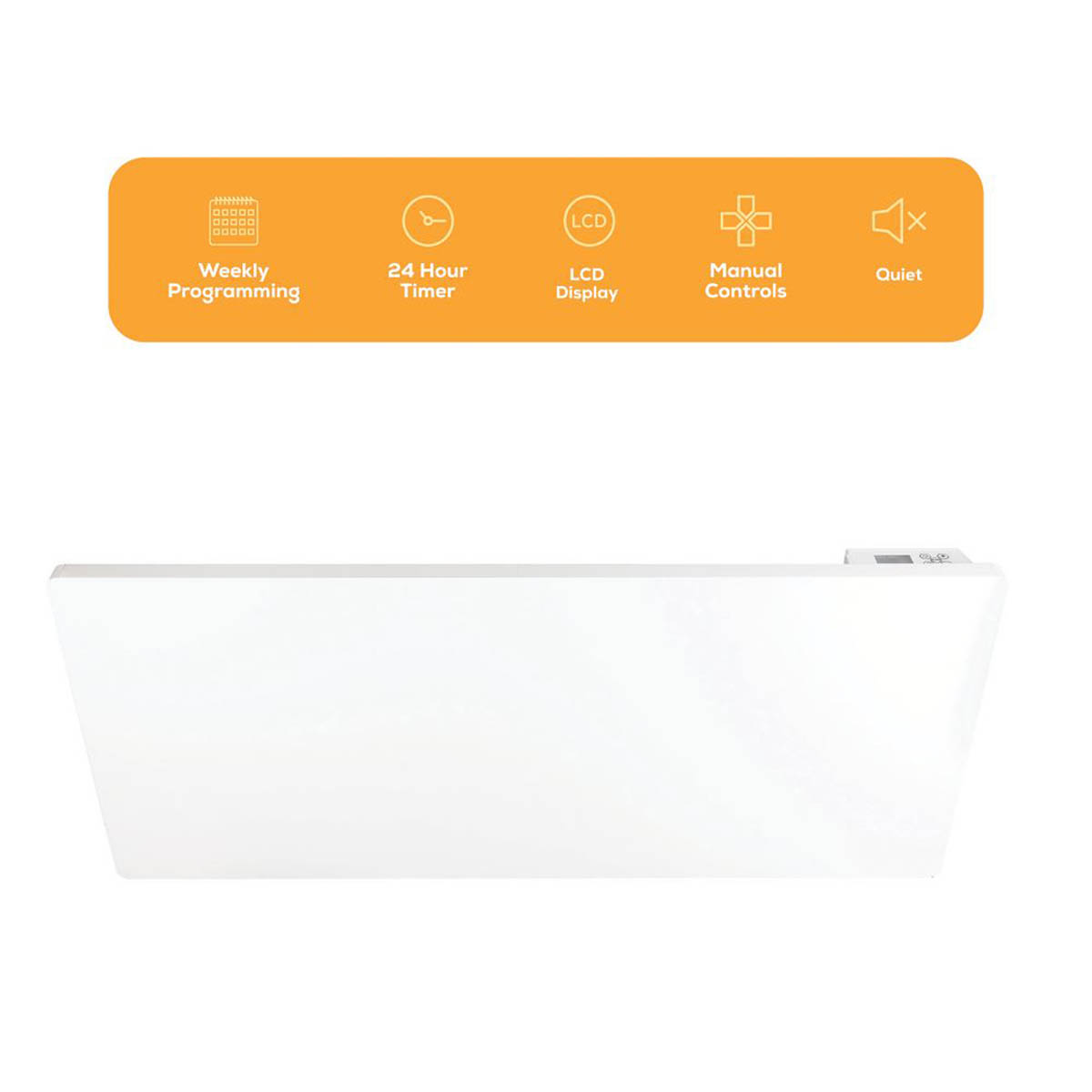 TCP Convection Panel Heater Wall Mounted 2000W Programmable Timer White - Image 2