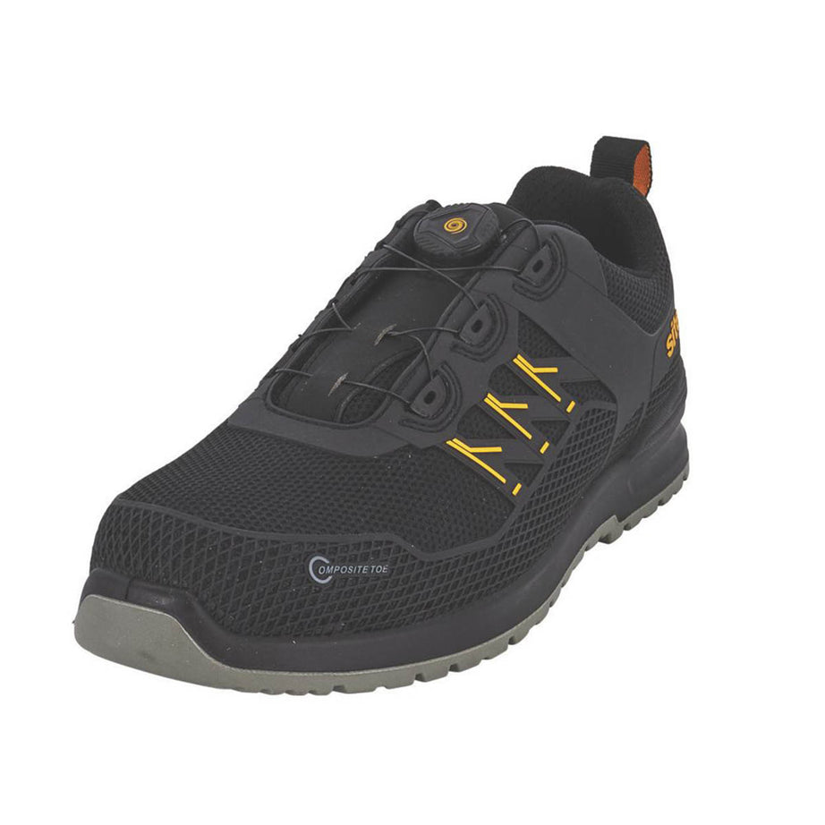 Site Safety Boots Mens Standard Fit Black Metal Free Shoes Composite Toe Size 10 - Image 1