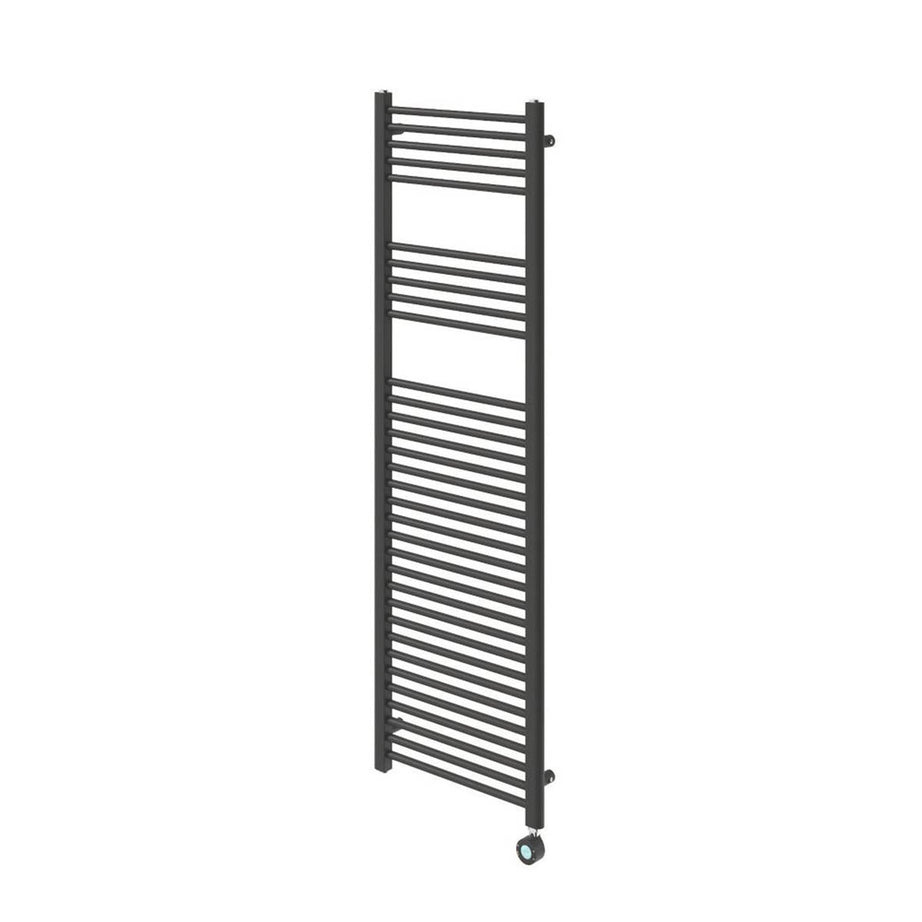 Flomasta Electric Towel Radiator Flat Black Programmable 1600mm x 500mm 1706BTU - Image 1