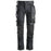 Snickers 6241 Stretch Trousers Grey/Black 30" W 30" L - Image 1