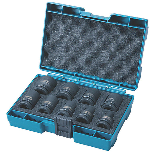 Makita Impact Socket Set ½'' Drive O-Ring And Pin Type Square Shank Pack Of 9 - Image 1