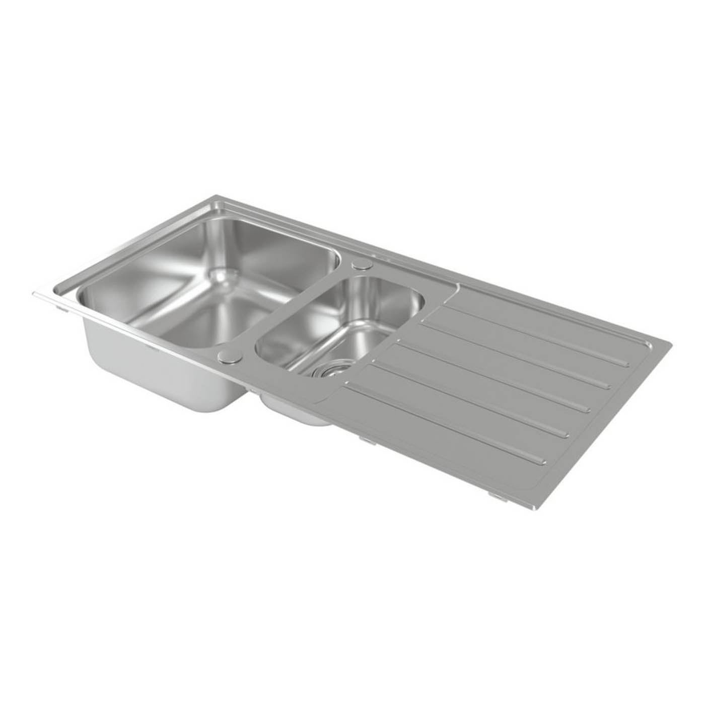 Carysil Kitchen Sink SD150 1.5 Bowl Stainless Steel Inset Satin 1001 x 417mm - Image 1