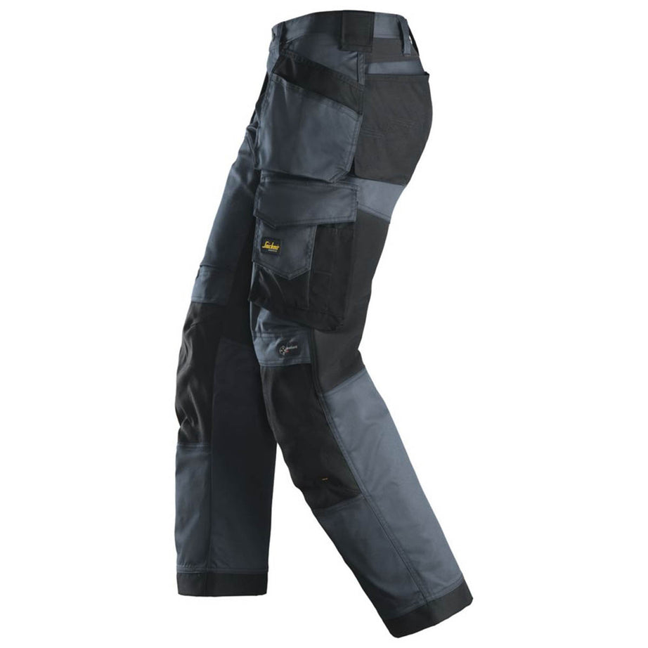 Snickers Mens Work Trousers Stretch Steel Grey Relaxed Holster Pockets 39"W 30"L - Image 4