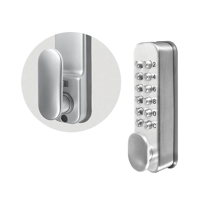 Push-Button Door Lock Combination Code Digital Keyless Access Extended Knob - Image 3