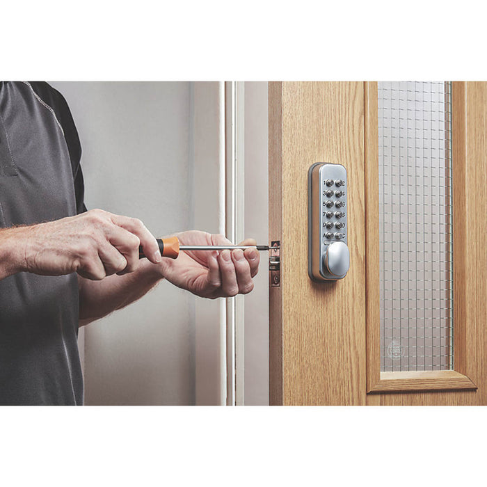 Push-Button Door Lock Combination Code Digital Keyless Access Extended Knob - Image 4