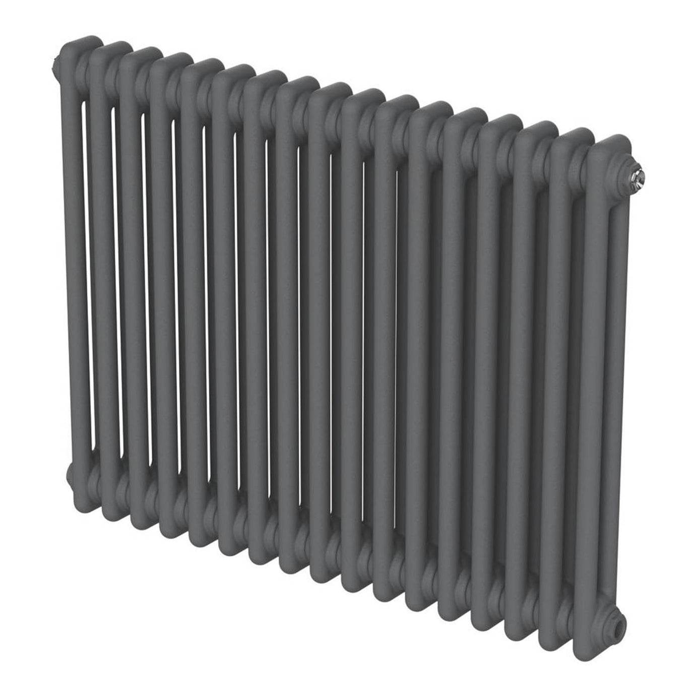 Flomasta 2 Column Radiator Anthracite Horizontal Steel Modern (H)60x(W)78.5cm - Image 1