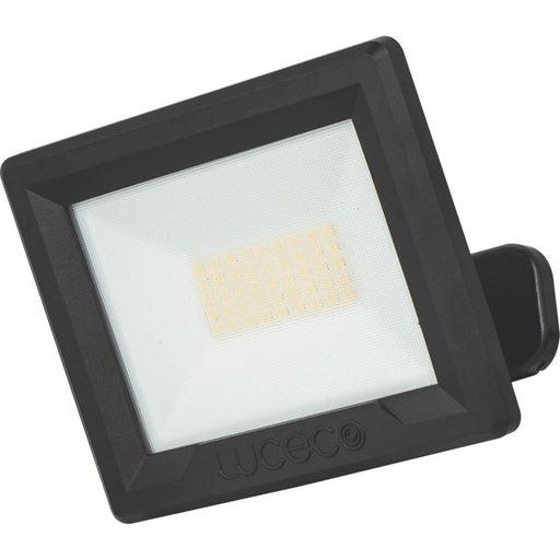 Luceco Essence Outdoor LED Floodlight with Ball Joint Black 30W 3000lm - Image 1