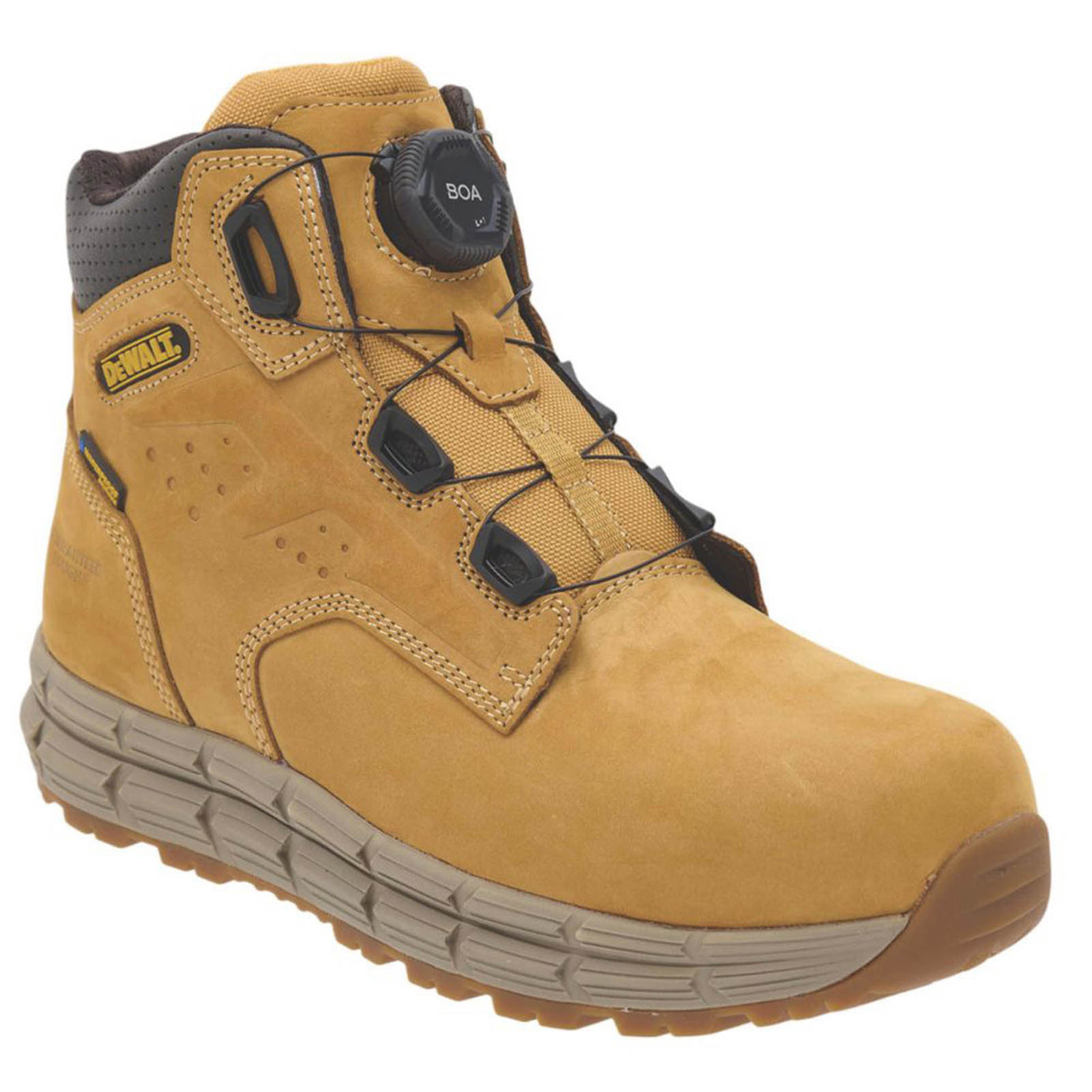 DeWalt Safety Boots Mens Standard Fit Brown Waterproof Shoes Steel Toe Size 8 - Image 1