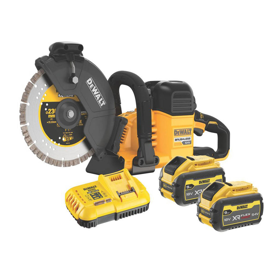 DeWalt Cut Off Saw Cordless 54V 2x9.0Ah Li-Ion DCS691X2-GB 230mm Brushless - Image 1