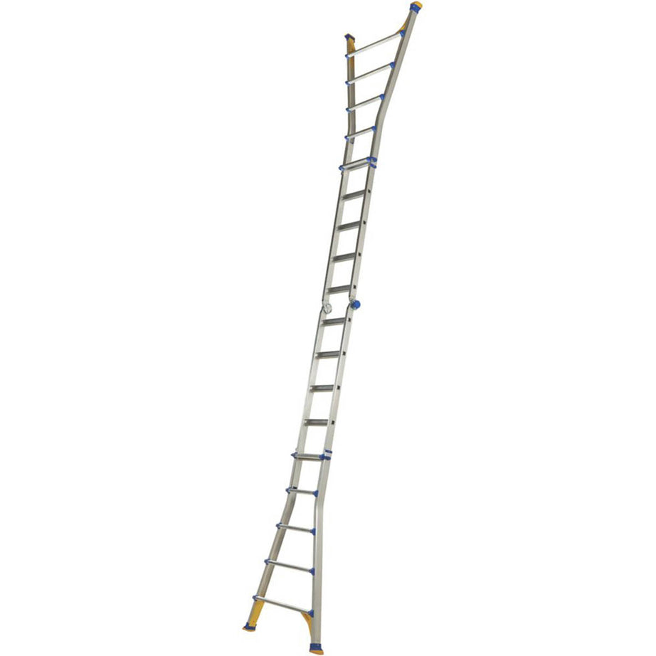 Werner Combination Ladder 5.1m  Aluminium Telescopic Non Slip Wide Flare Compact - Image 3