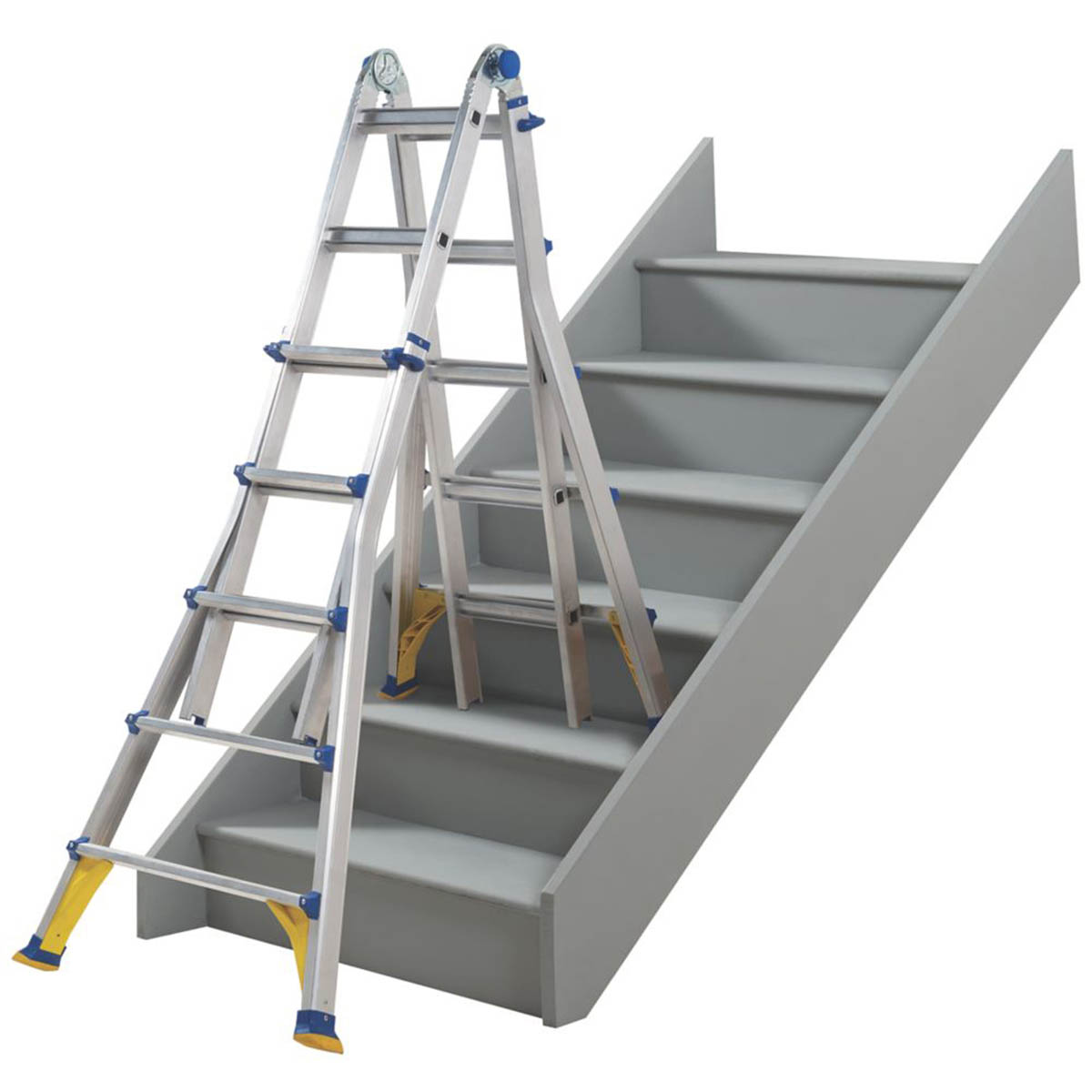 Werner Combination Ladder 5.1m  Aluminium Telescopic Non Slip Wide Flare Compact - Image 6