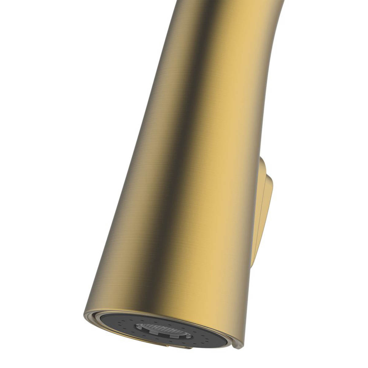 Swirl Kitchen Mixer Tap Pull-Out Spray Brass Effect Single Lever Modern - Image 4