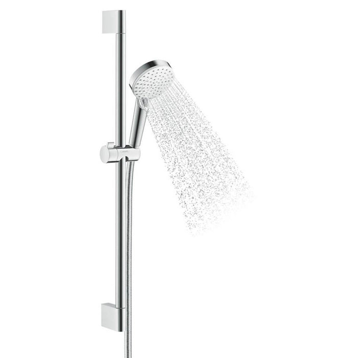 Shower Kit Set 2 Spray Patterns Round Head Easy Clean Modern Design Chrome White - Image 2