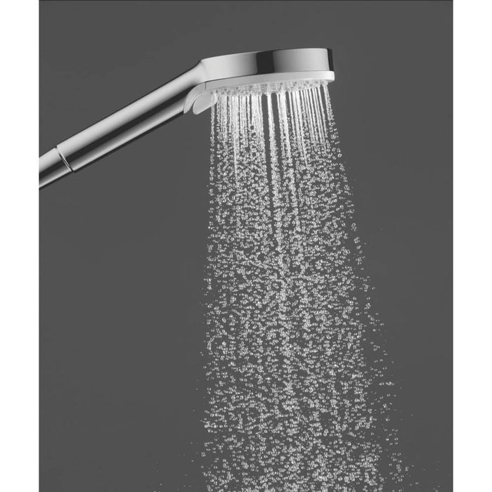 Shower Kit Set 2 Spray Patterns Round Head Easy Clean Modern Design Chrome White - Image 4