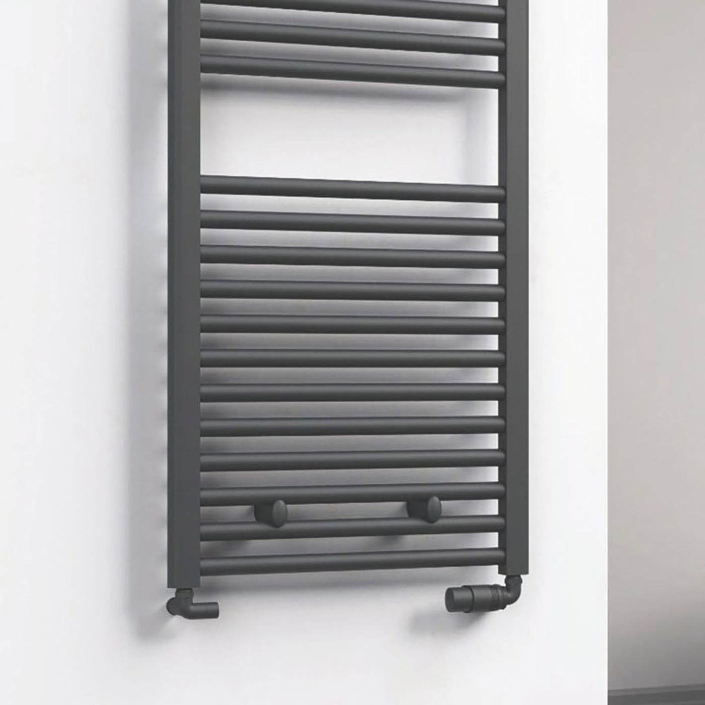 Reina Thermostatic Radiator Valve & Lockshield Modal TRV 15mmx15mm Anthracite - Image 2