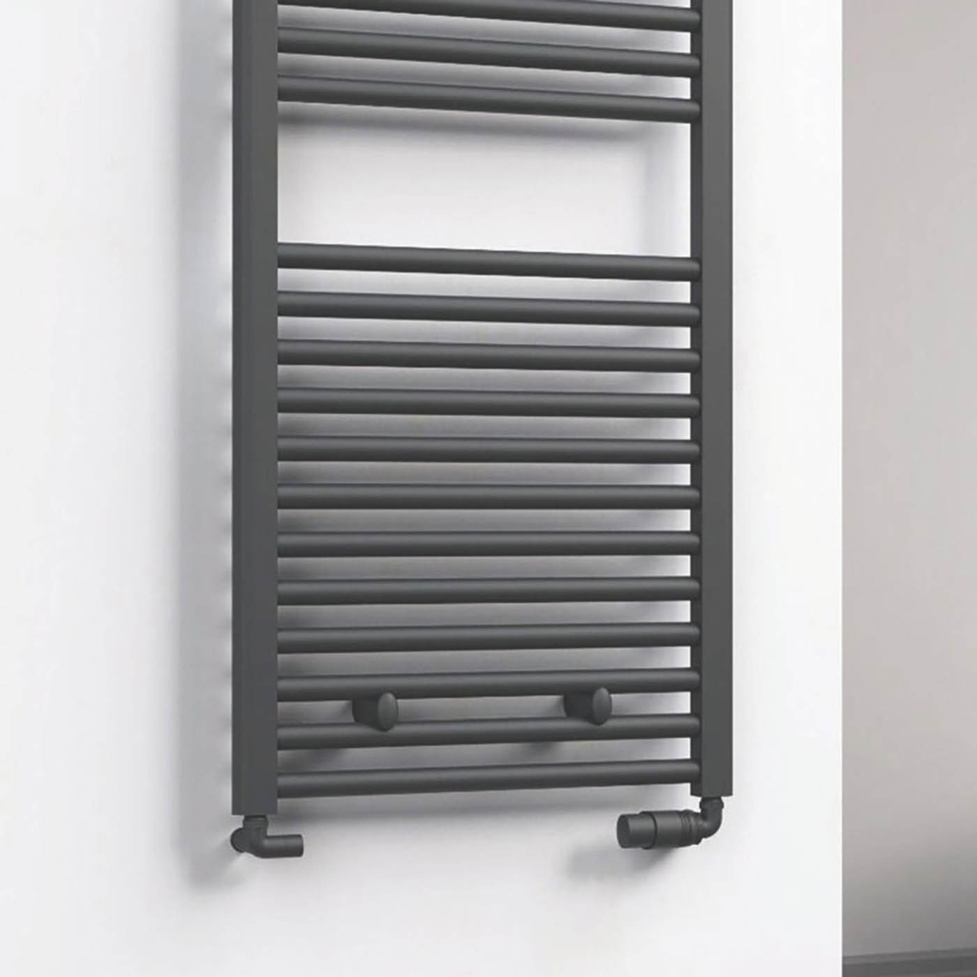 Reina Thermostatic Radiator Valve And Lockshield 15x15mm Anthracite Corner - Image 2