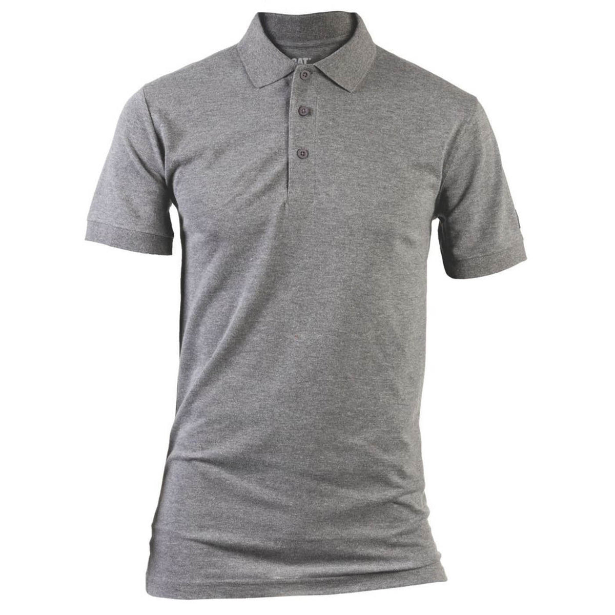 CAT Work Polo Shirt Mens Regular Fit Dark Grey Short Sleeve Large 41" Chest - Image 1