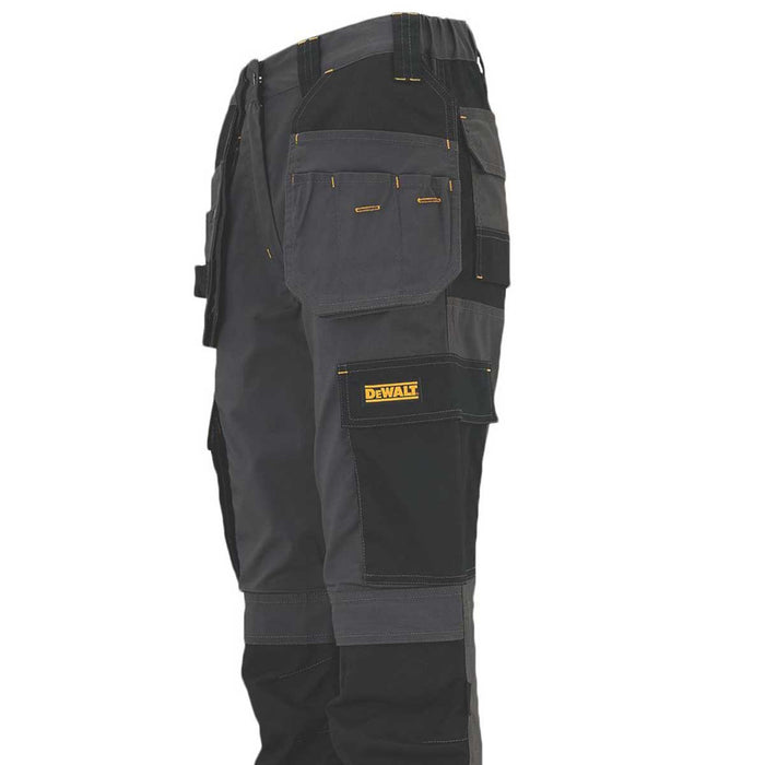 DeWalt Work Trousers Womens Slim Fit Grey Black Multi Pockets Size 12 29"L - Image 4