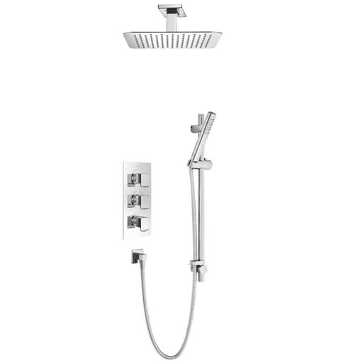 Bristan Mixer Shower Thermostatic Dual Outlet Chrome Single-Spray Pattern Square - Image 1