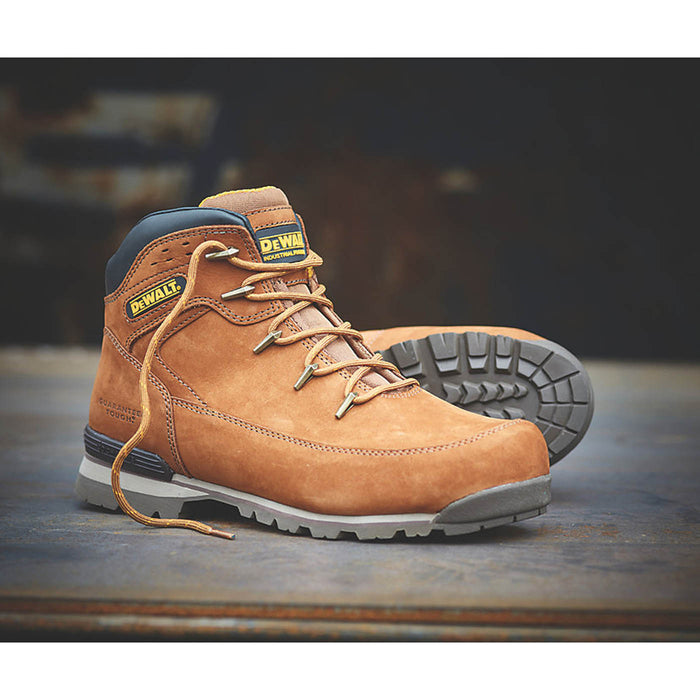 DeWalt Safety Boots Mens Wide Fit Brown Leather Steel Toe Cap Shoes Size 8 - Image 2