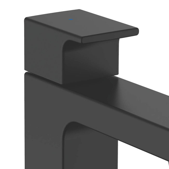 Bathroom Pillar Tap Cold Water Matt Black Single Lever Brass Modern Ergonomic - Image 2