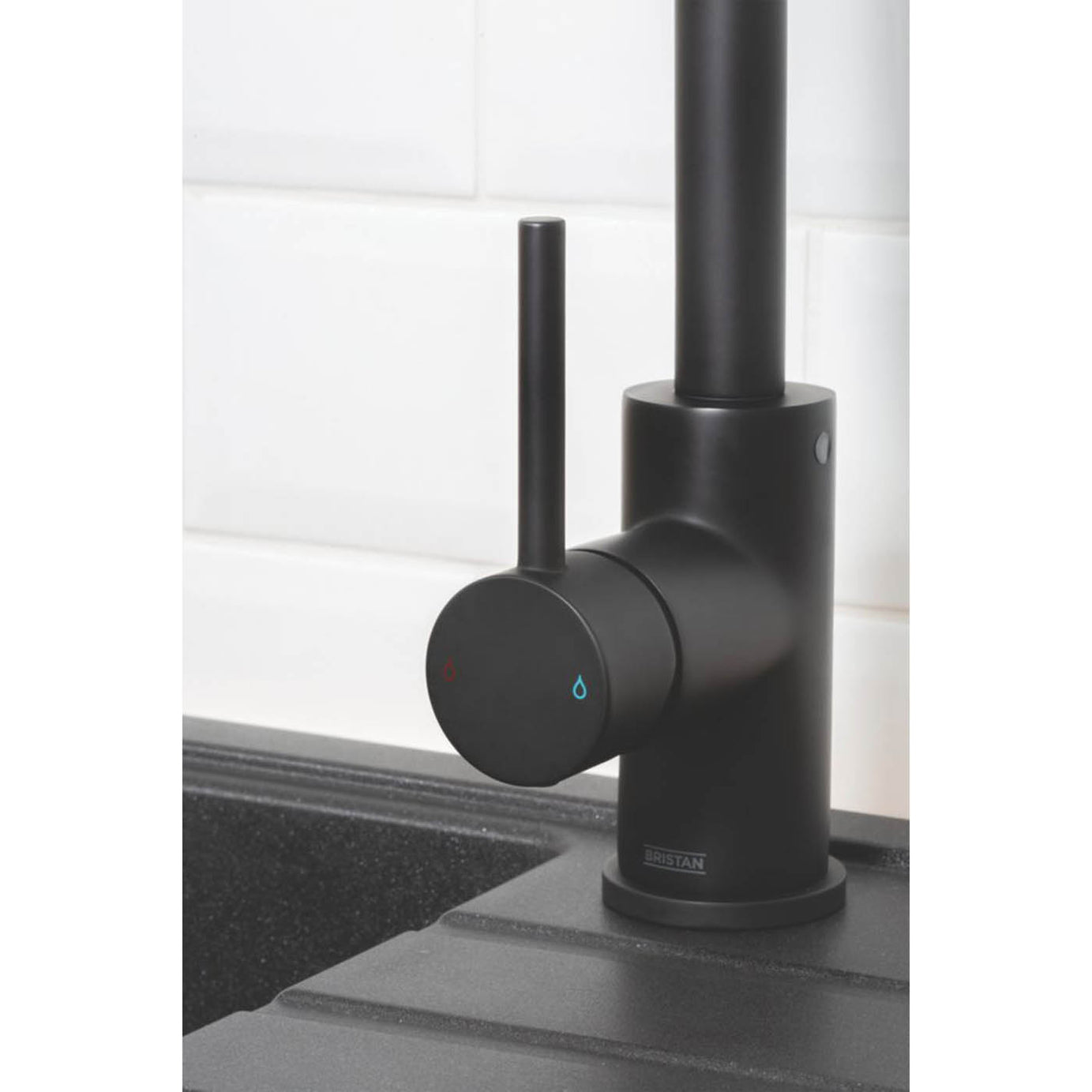 Bristan Kitchen Sink Tap Pistachio Mono Mixer Matt Black Single Lever Modern - Image 3