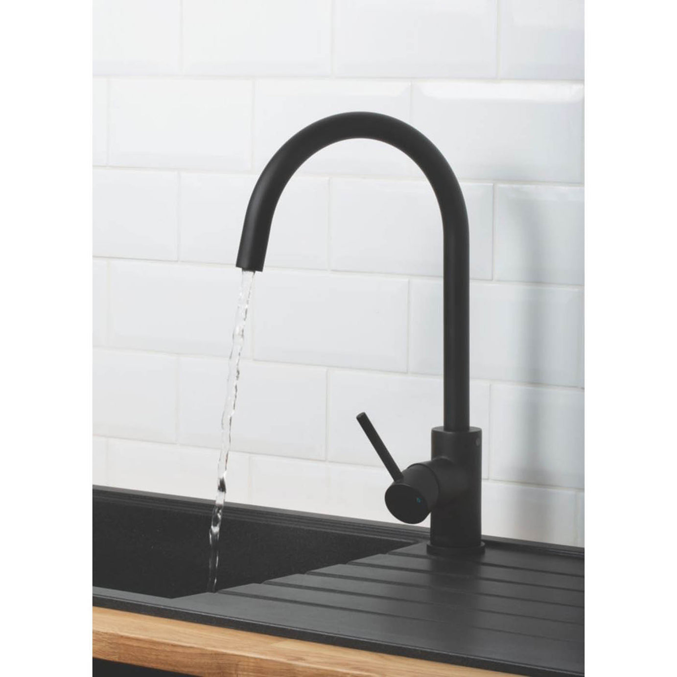 Bristan Kitchen Sink Tap Pistachio Mono Mixer Matt Black Single Lever Modern - Image 6